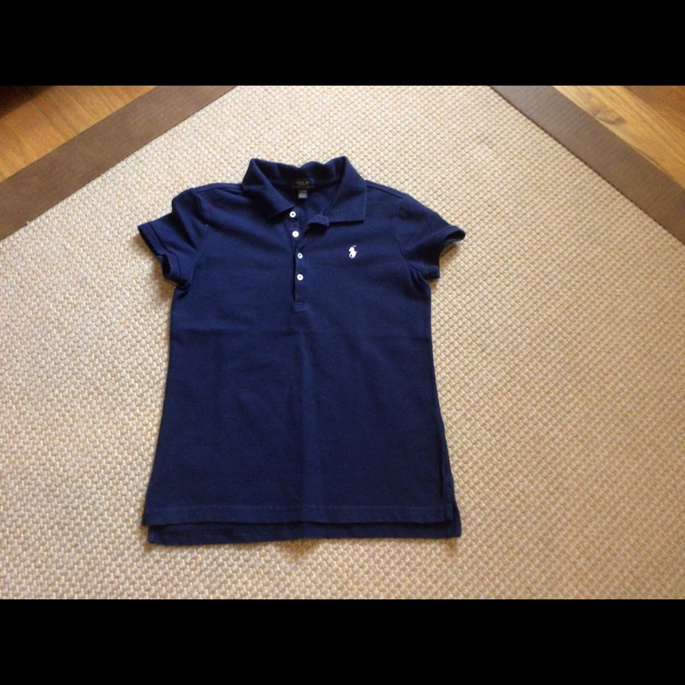 Polo Ralph Lauren Girls Navy Polo Shirt